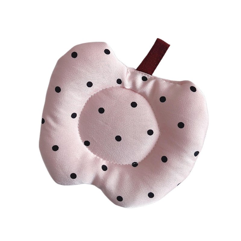 Pink polka dot apple coaster