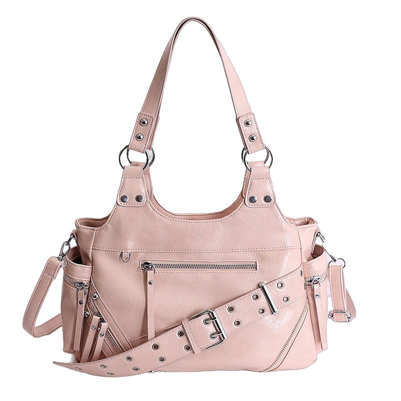 Pink American Retro Motorcycle Bag