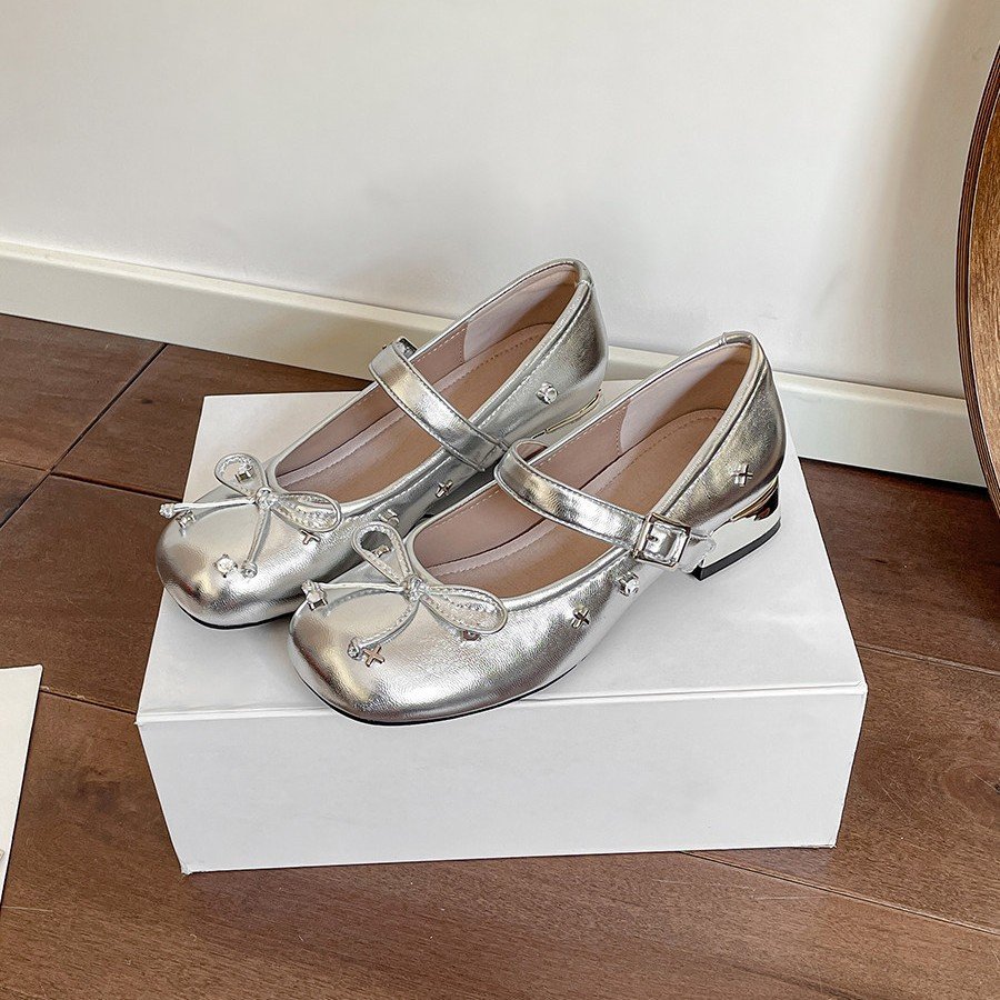 Silver Mary Jane Shoes