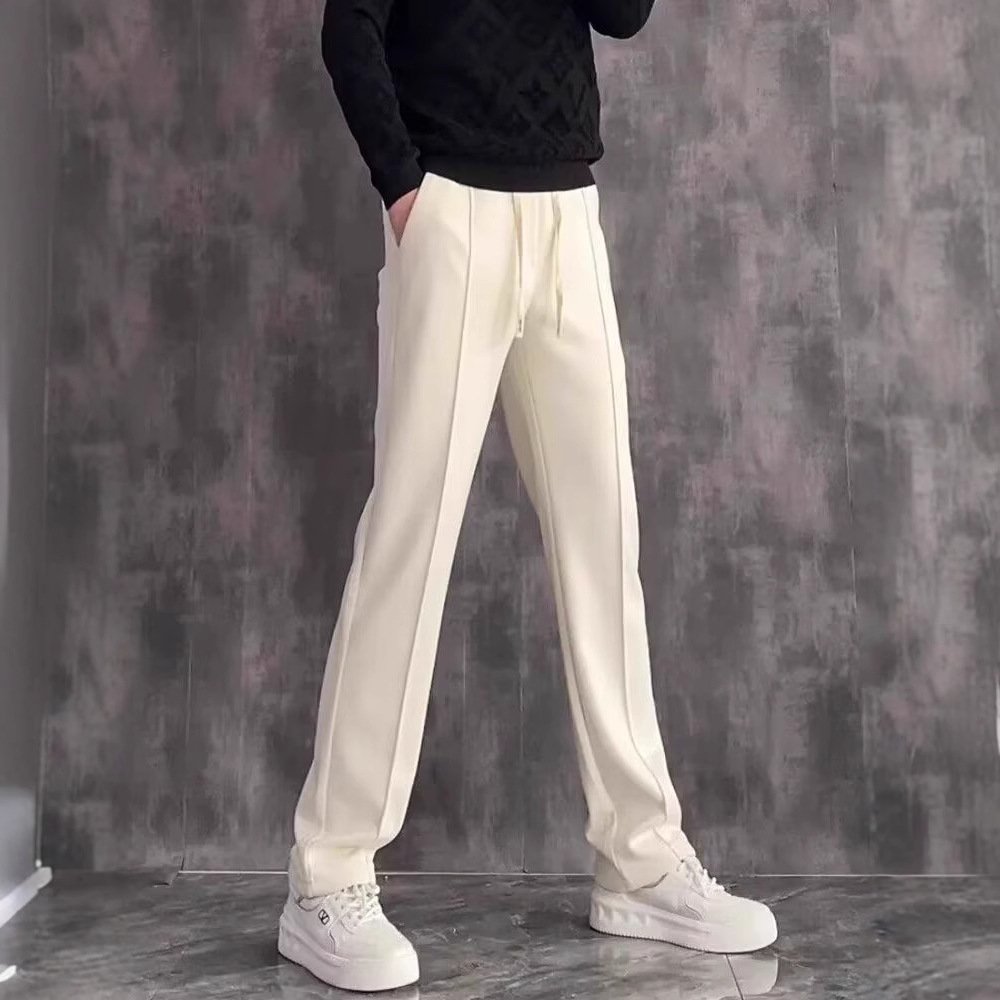 Slim-fit straight leg pants for spring and autumn