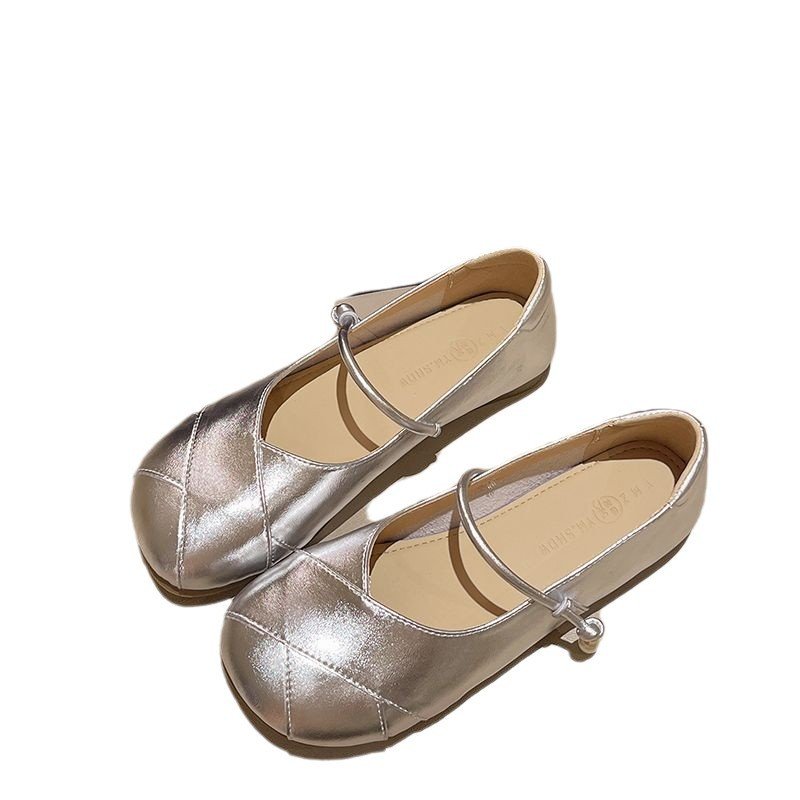 Silver ballet-style flats