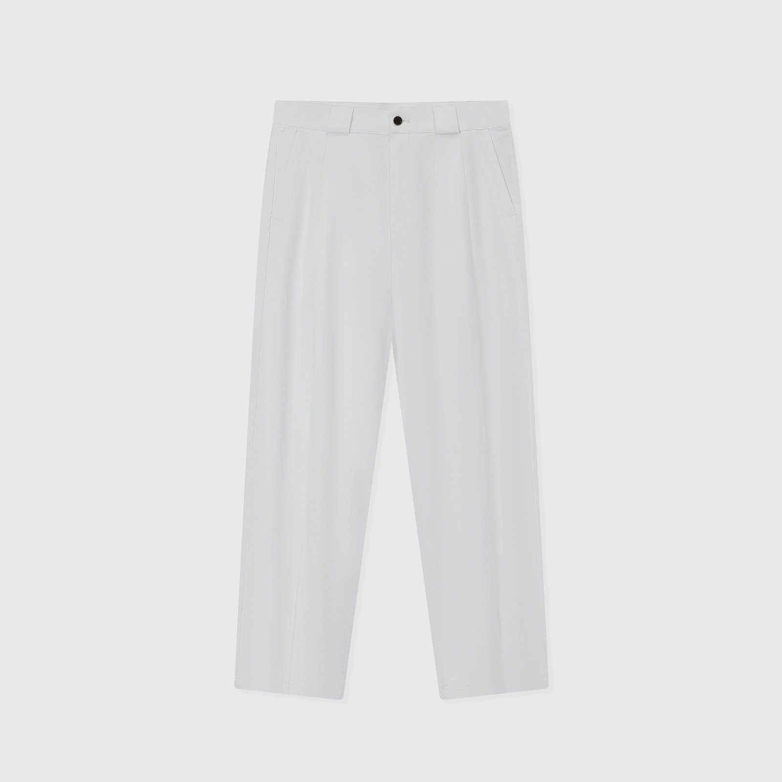 Old Qian Style Panama Cotton Linen Blend Simple Casual Men's Straight Leg Wide-Leg Trousers with a Great Drape